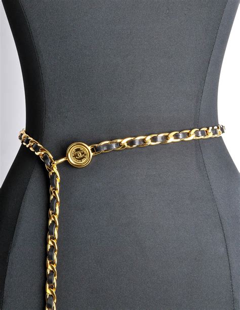 vintage chanel chain belt|chanel belt original.